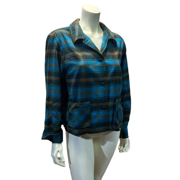 NORTON Blue Plaid Shirt Jacket, Size 10 – Lightweight Overshirt for Fall/Winter - Picture 12 of 12